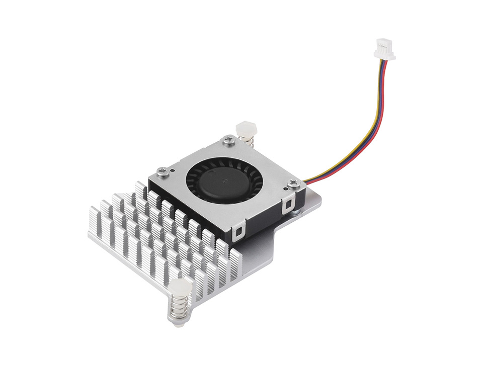 Radiator z aluminium z wentylatorem dedykowany dla Raspberry Pi 5