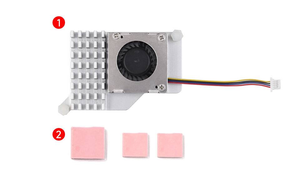 Radiator z aluminium z wentylatorem dedykowany dla Raspberry Pi 5