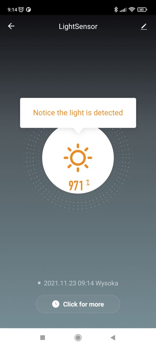 Tuya Wi-Fi inteligentní senzor úrovně jasu