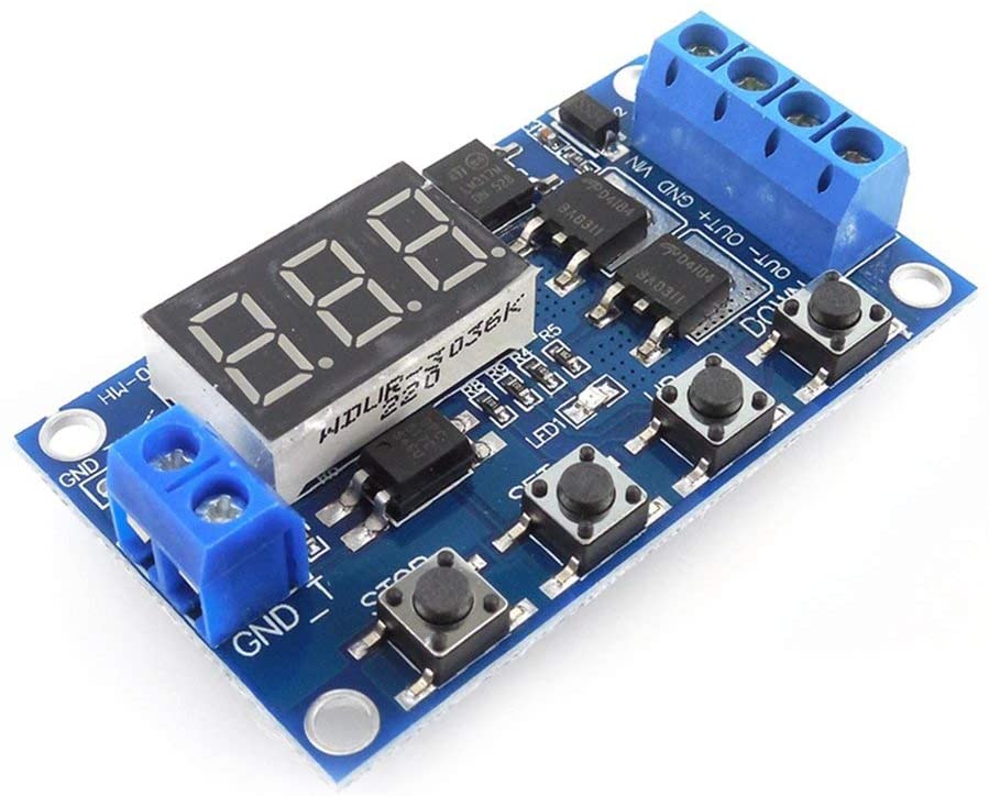 Tranzistorový spínací modul s nastavitelným zpožděním - 15A/36V