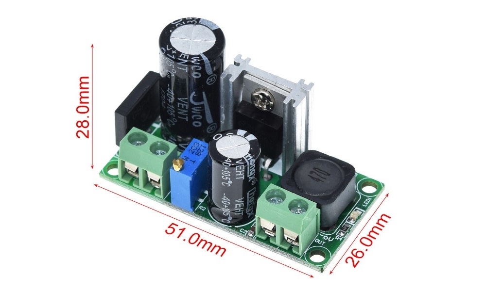 Regulowany konwerter napięcia AC/DC na DC 3.3V- 33V 2.2A