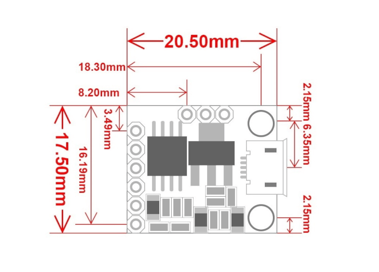 ATtiny85 Robotdyn micro-USB 