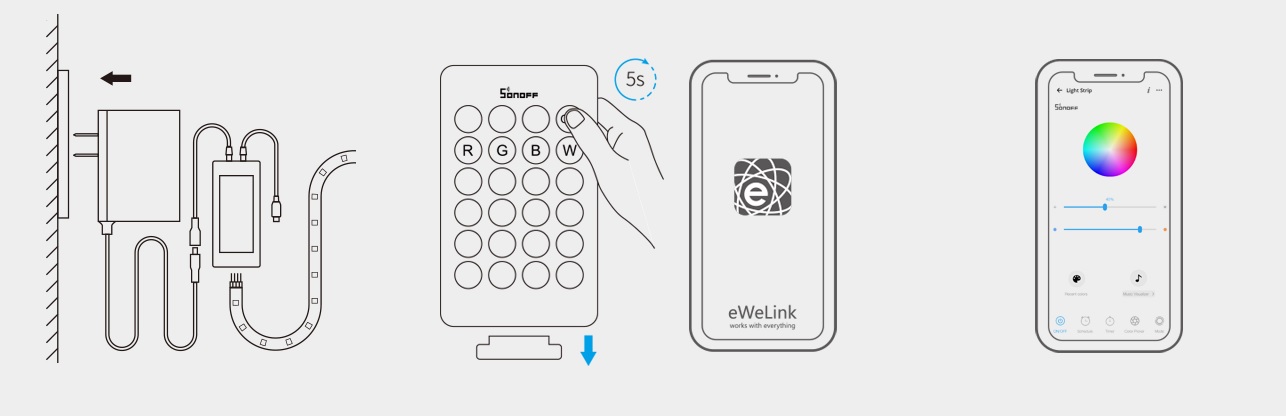 SONOFF 5metrový LED pásek 5050RGB