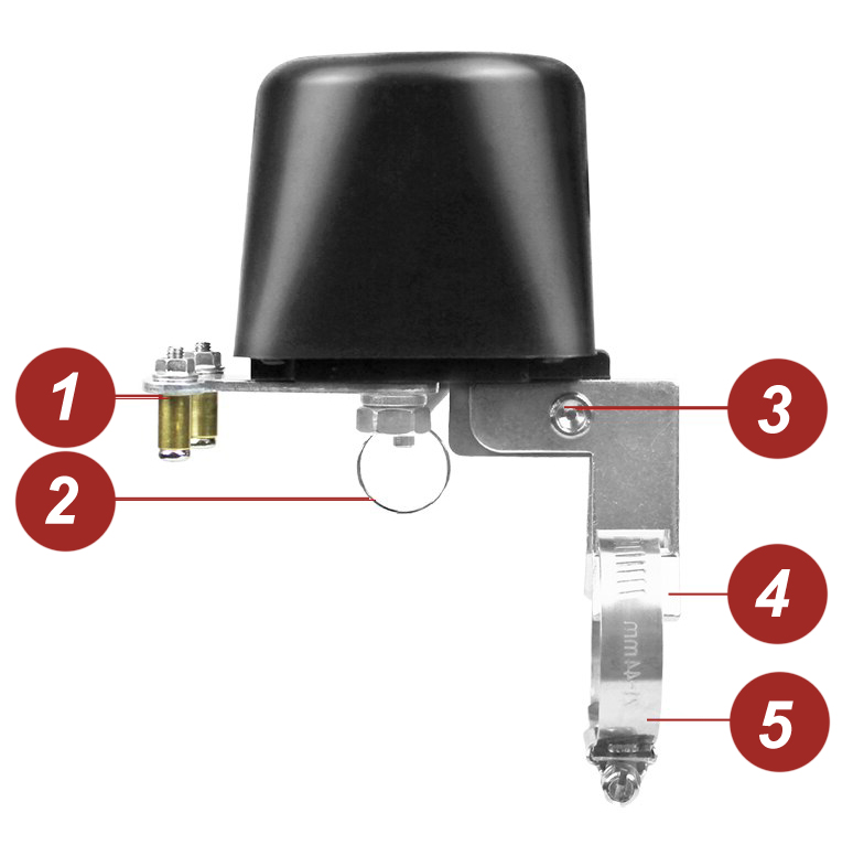 Inteligentne ramie do sterowania zaworem wody/gazu WiFi RTX dla aplikacji Tuya