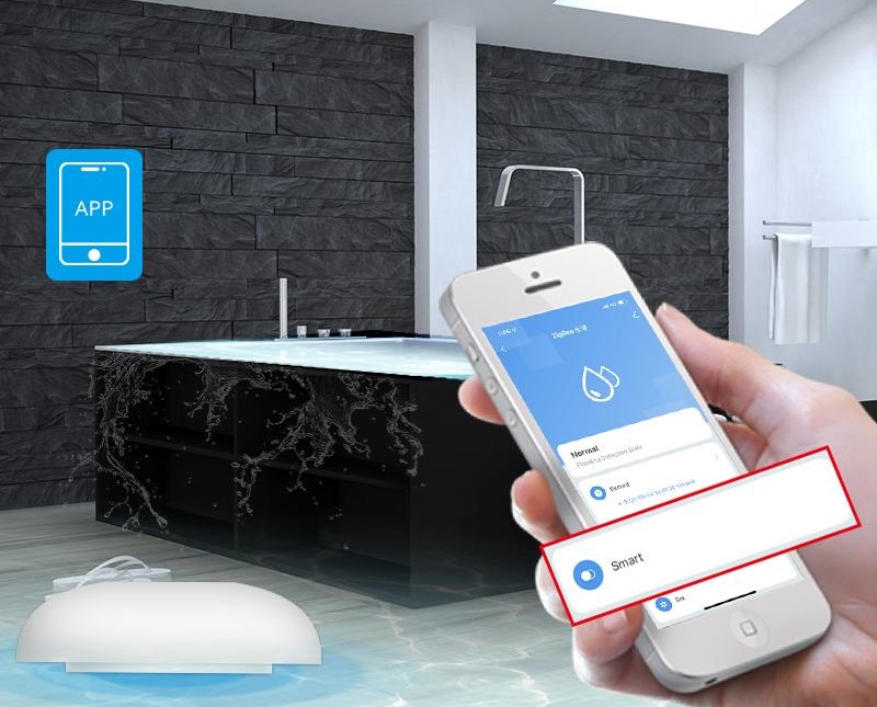 Inteligentny czujnik zalania ZigBee 2MQTT dla aplikacji Tuya