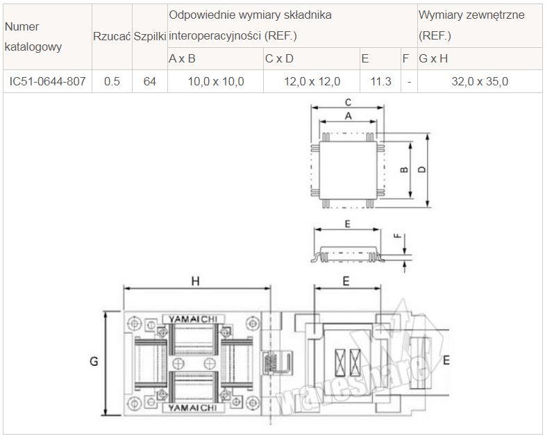 Adapter programatora STM32-QFP64