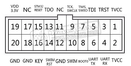 Adapter programatora STM32-QFP64