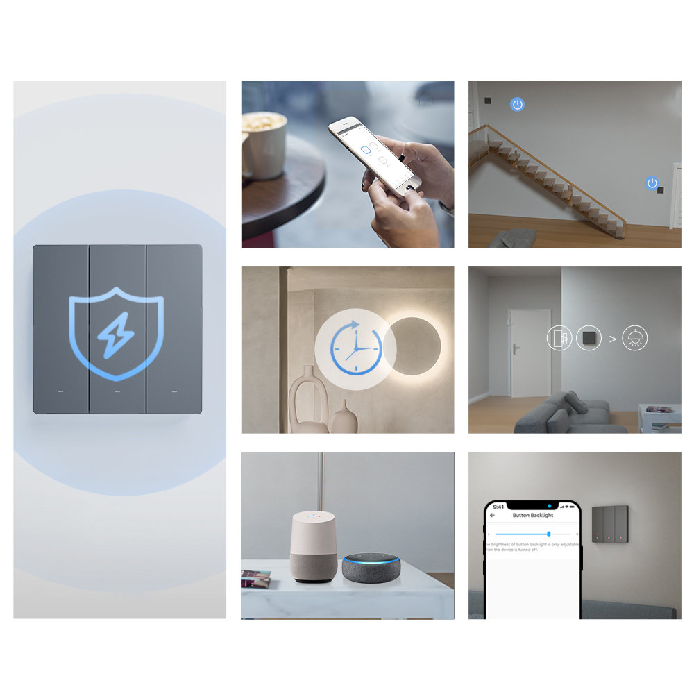 Inteligentny jednokanałowy modułowy przełącznik ścienny Sonoff M5-80 WiFi eWeLink