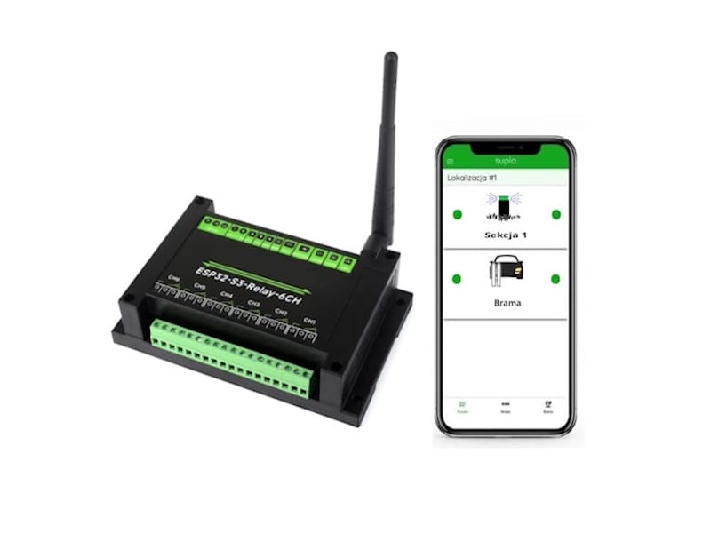 6-kanałowy sterownik przekaźnikowy WiFi z wgranym oprogramowaniem SUPLA