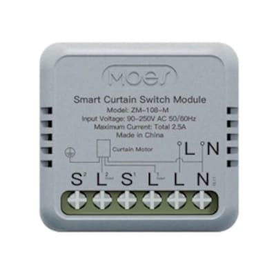 Dopuszkowy sterownik rolet Zigbee MOES ZM-108-M zgodny z SUPLA