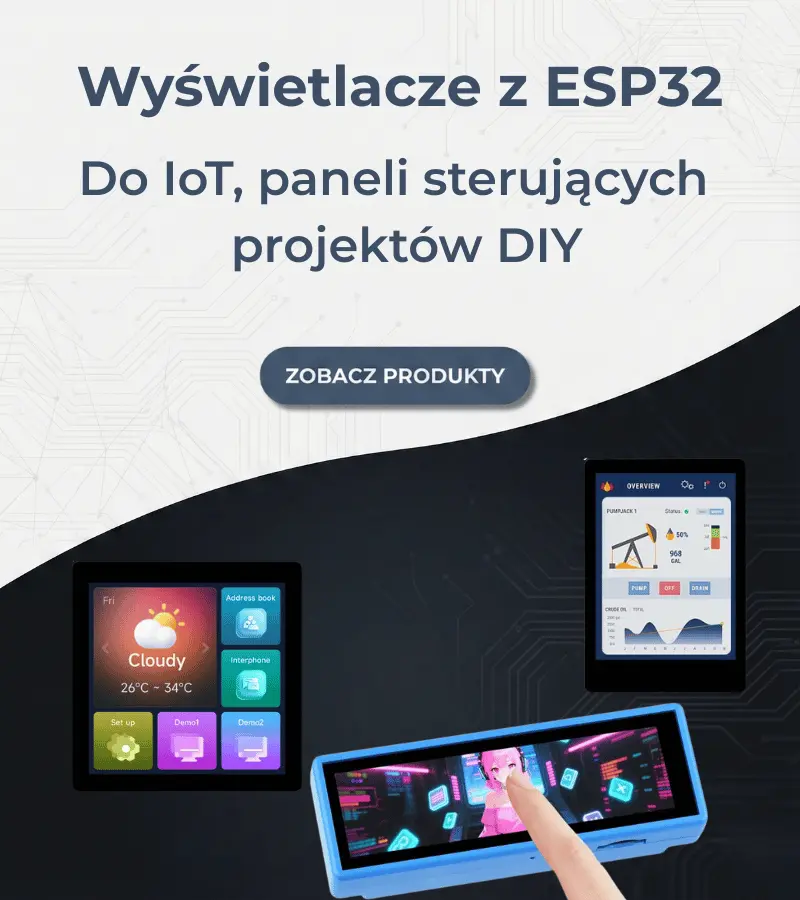 Wyświetlacze sterowane ESP32 elty.pl