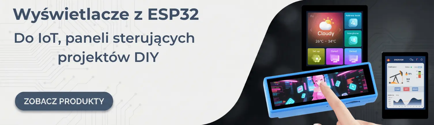 Wyświetlacze sterowane ESP32 elty.pl