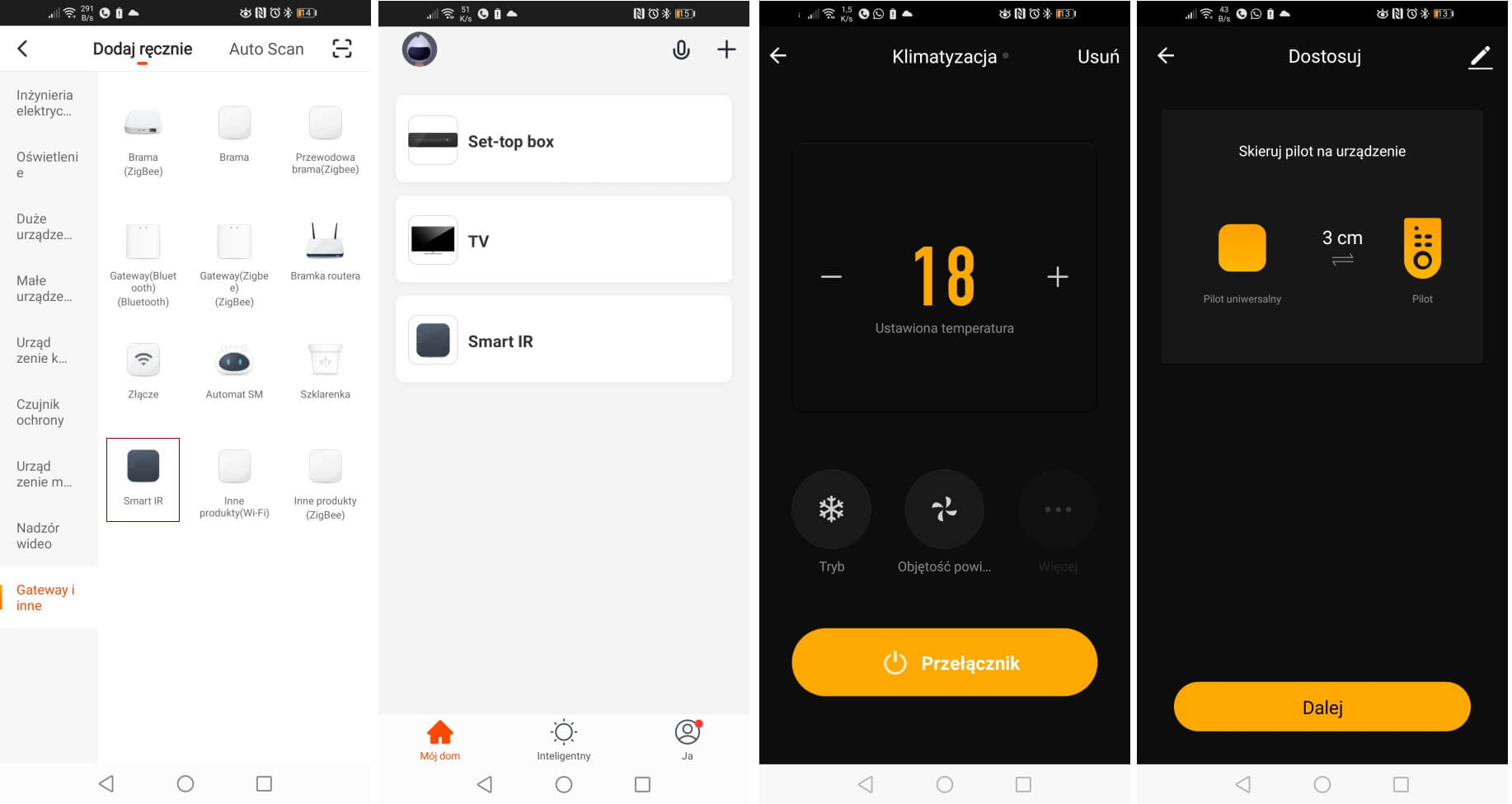 Aplikacja Tuya Pilot IR Wifi 