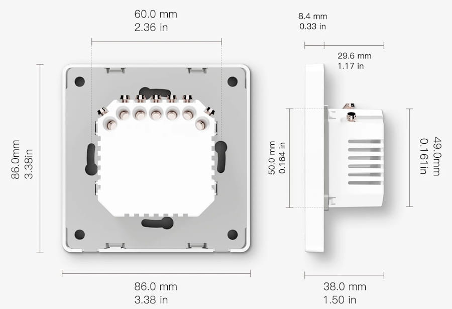 Moes Star Ring Inteligenty włącznik światła jedno obwodowy kompatybilny z aplikacjami Tuya i eWeLink