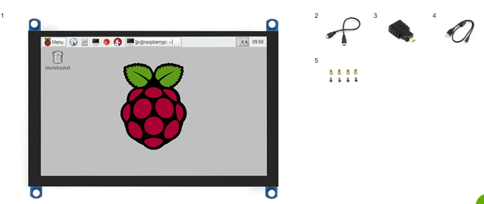 Zawartość zestawu 5-calowy ekran HDMI LCD (H)
