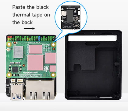Mini Dual Gigabit Ethernet Base Board designed for CM 5, assembly guide step 3