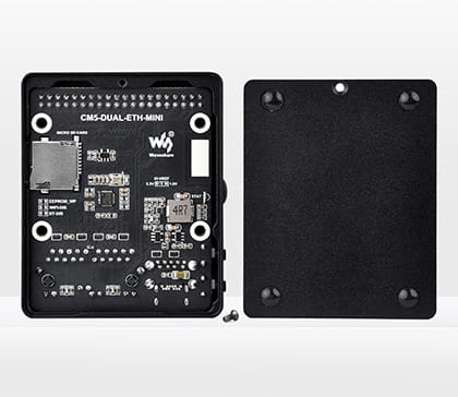 Mini Dual Gigabit Ethernet Base Board designed for CM 5, assembly guide step 1
