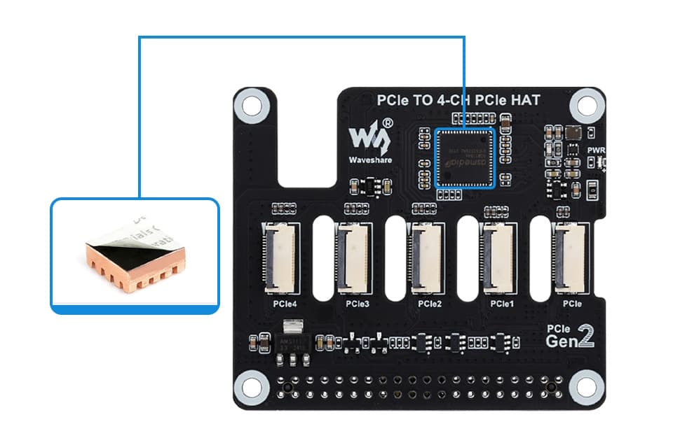 Heatsink installation on the PCIe adapter