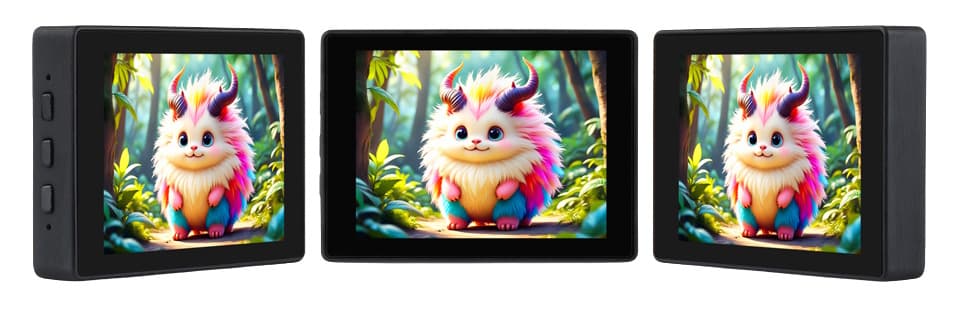 Wide viewing angles of the AMOLED screen