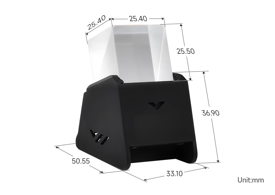Abmessungen des ESP32-S3-Boards mit 1,3-Zoll-Display