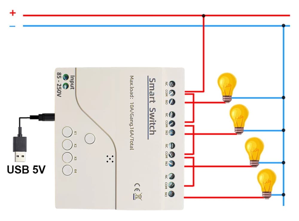 Connection from a separate power supply