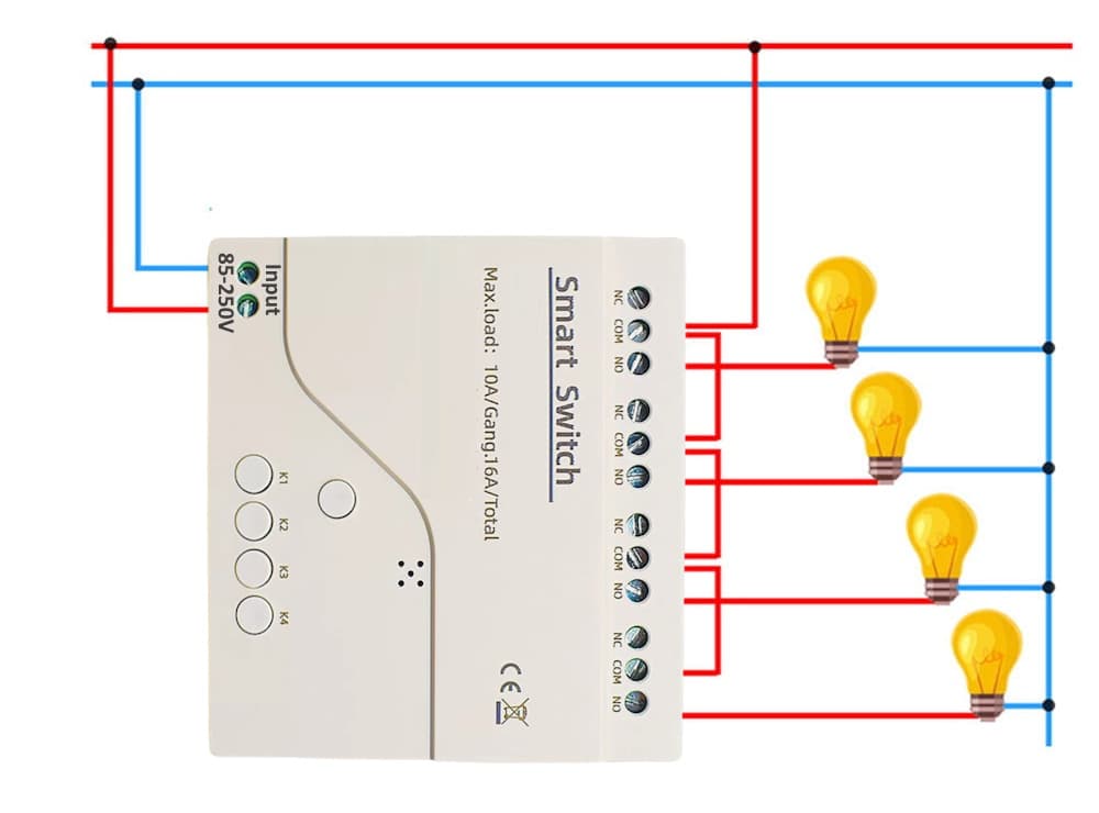 Connection from a common power supply