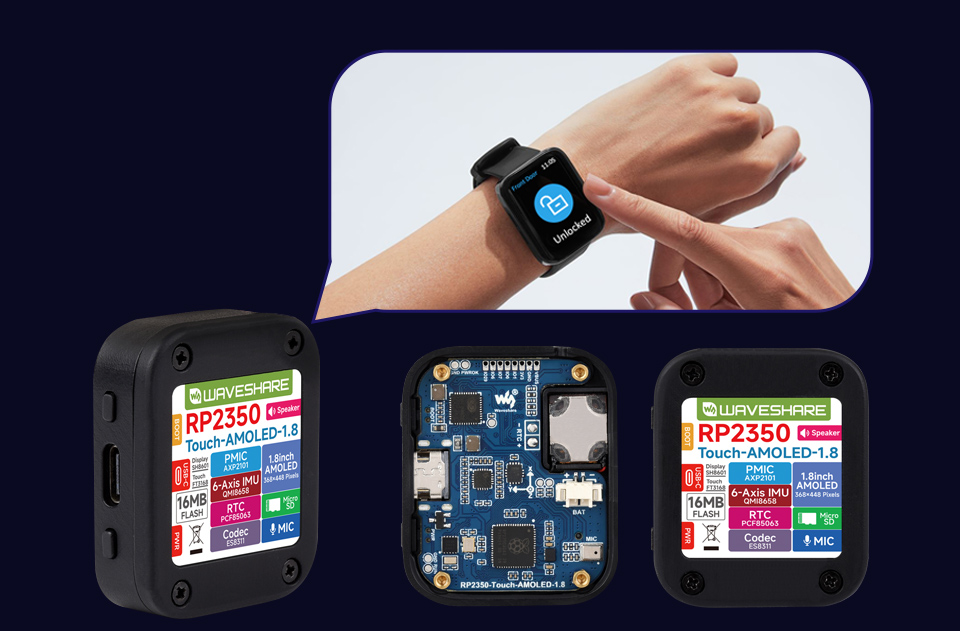 Dedykowana obudowa RP2350-Touch-AMOLED