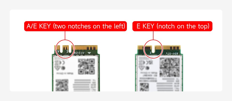 Kompatybilność z modułami sieciowymi M.2 E KEY