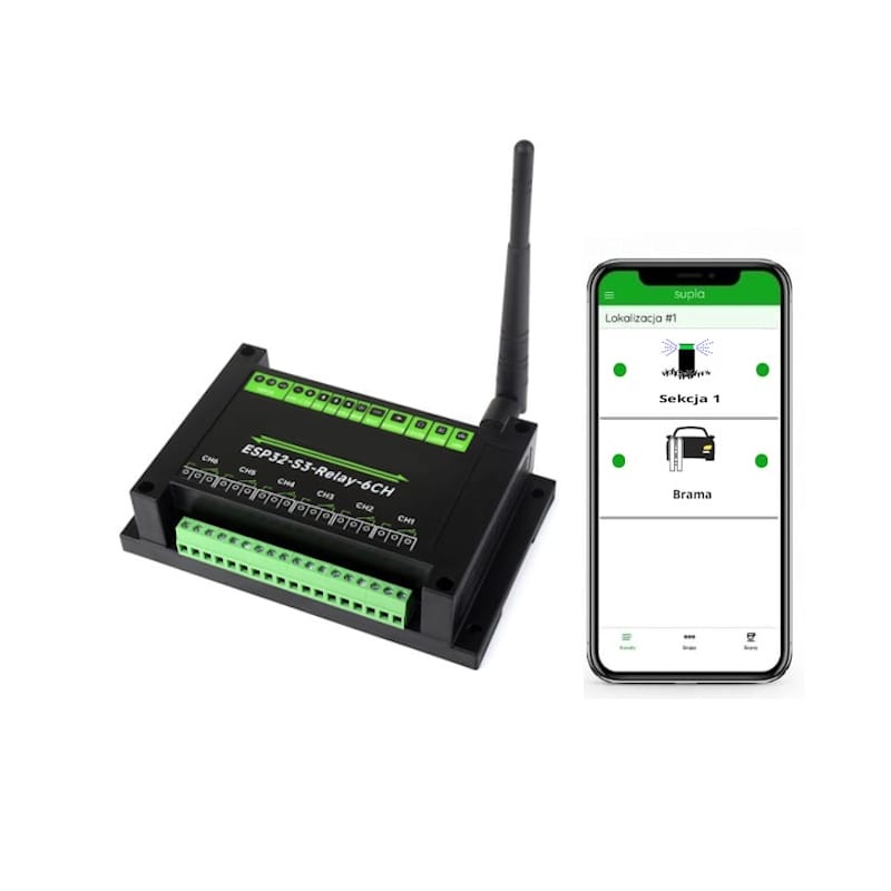 6-kanałowy sterownik przekaźnikowy WiFi z systemem SUPLA