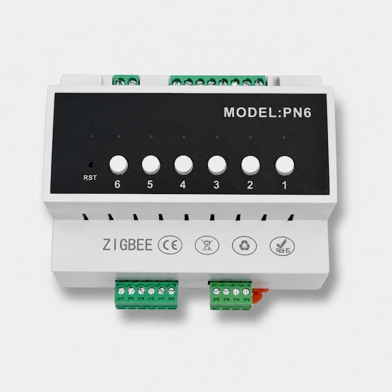 Zawartość zestawu 6-kanałowego przekaźnika ZigBee