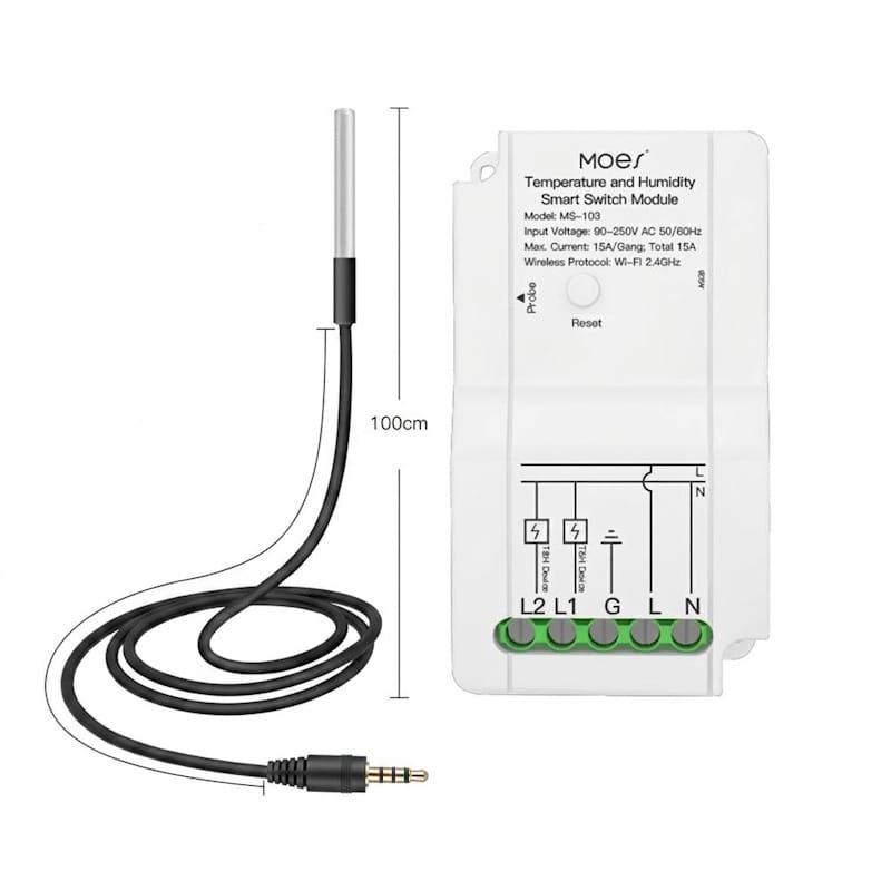 Podwójny moduł przekaźnika WiFi Tuya MS-103