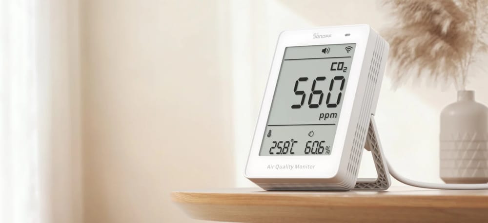 Monitor jakości powietrza CO2 SONOFF AirGuard SAWF-08P Matter Wi-Fi