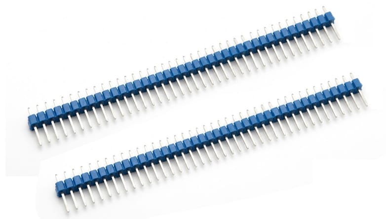Niebieska listwa Goldpin 1x40 pin 2,54 mm THT