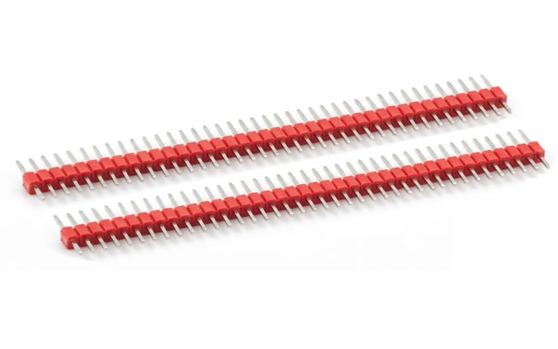 czerwona listwa Goldpin 1x40 pin 2,54 mm THT