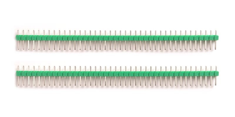 zielona listwa Goldpin 1x40 pin 2,54 mm THT