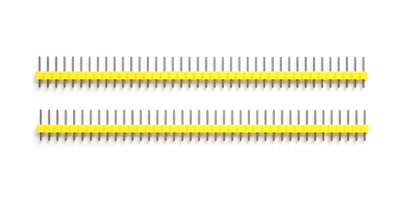 Żółta listwa Goldpin 1x40 pin 2,54 mm THT