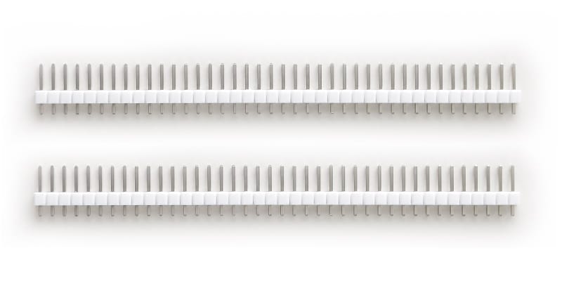biała listwa Goldpin 1x40 pin 2,54 mm THT