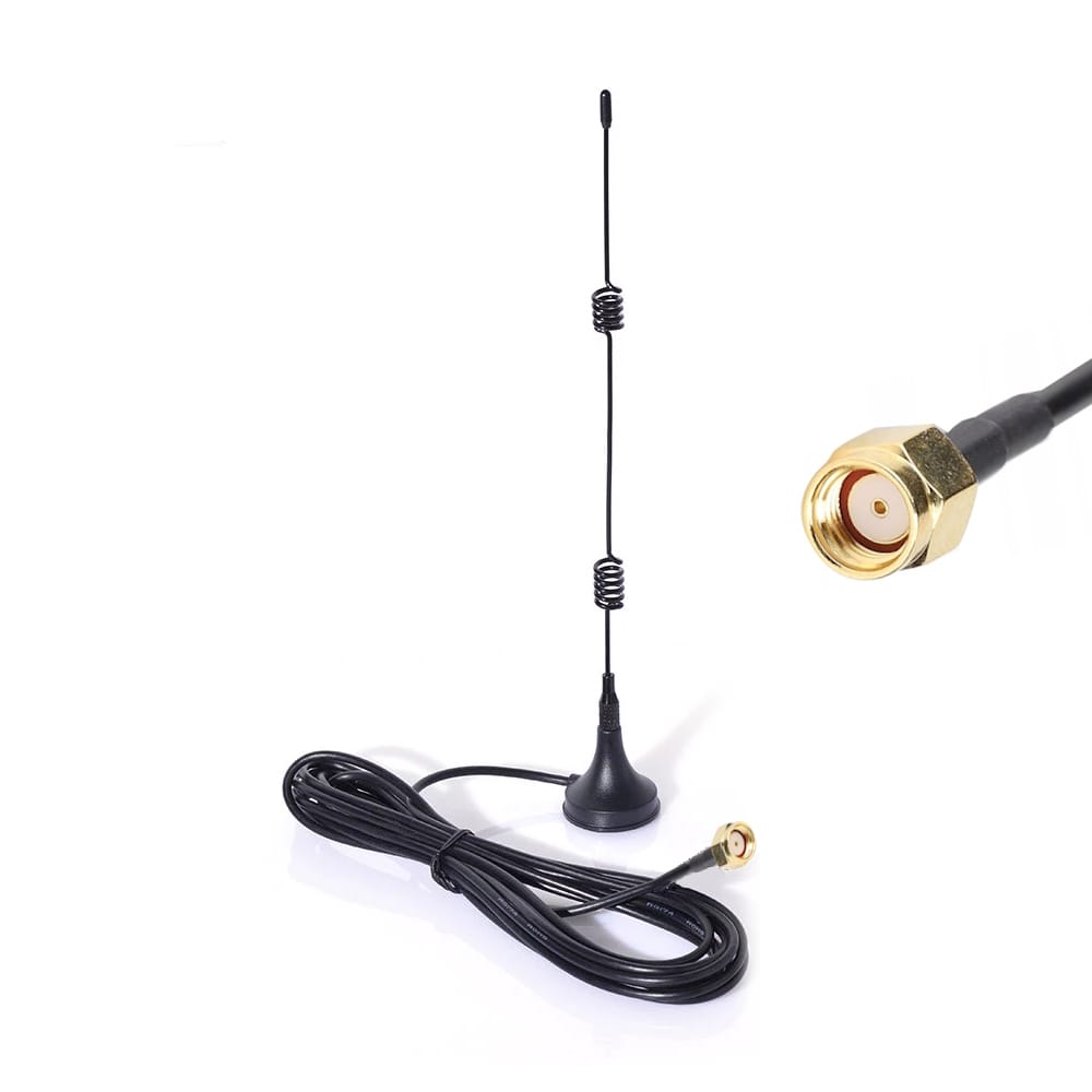 Antena zewnętrzna 433 MHz z podstawą magnetyczną przewodem 3 m i złączem SMA żeńskim