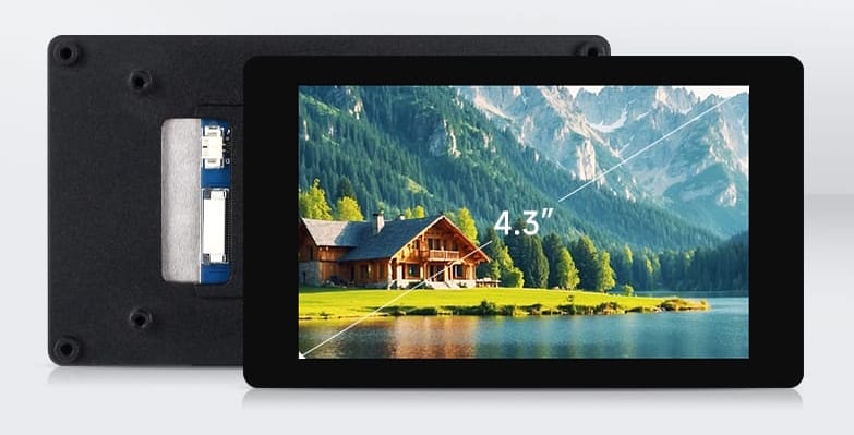 Kompaktowy wyświetlacz dotykowy 4.3 IPS DSI do Raspberry Pi
