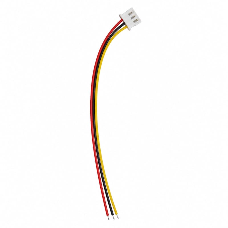 JST-XH 2,54 mm 3-pin z przewodami 20 cm zawartość zestawu