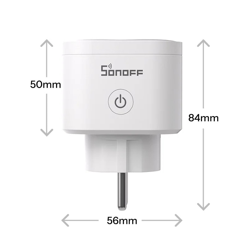Wymiary gniazdka SONOFF S61s S61STPF