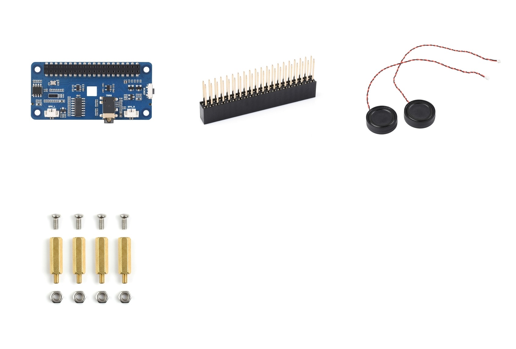 Zawartość zestawu DA7212 Audio HAT (B)
