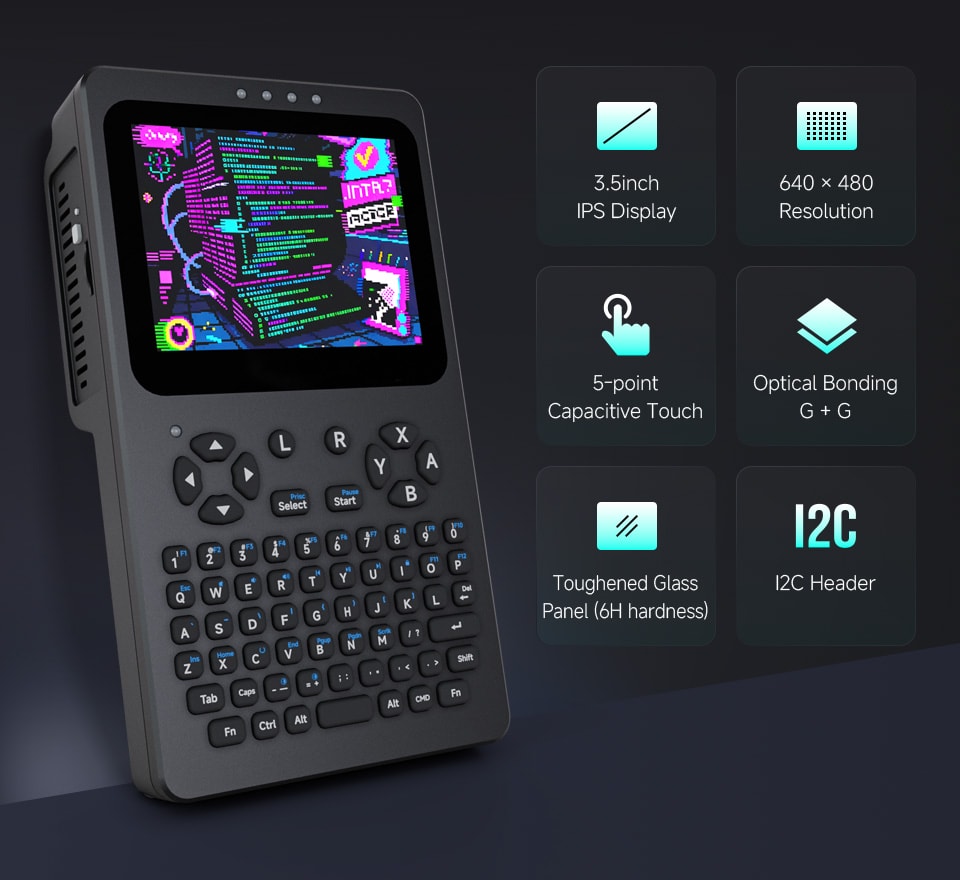 Ekran dotykowy 3,5 cala IPS z laminacją Optical Bonding w PocketTerm35